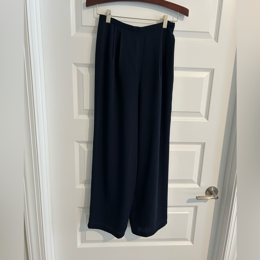 Vintage Talbots Sparkly Pants Navy Blue Size 4